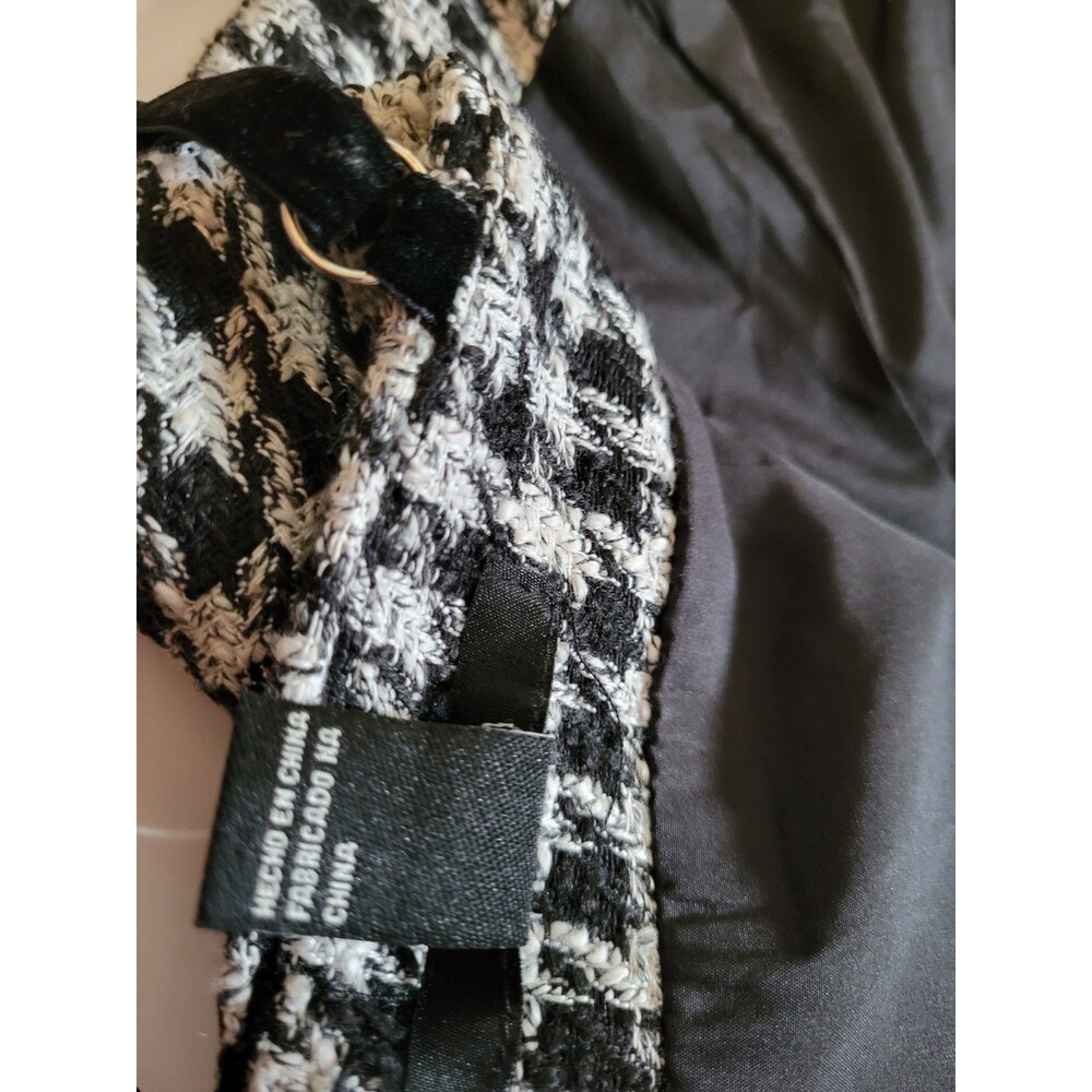 NWT Forever 21 Tweed Houndstooth Mini Dress with Fringe Detail - Picture 16 of 16